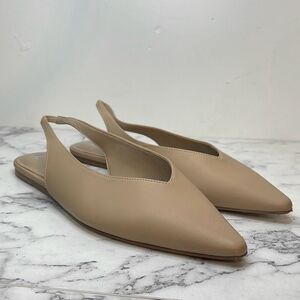 Marc Fisher Nude Graceful Pointed Toe Flats 8.5
